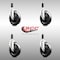 Service Caster 5 Inch 316SS Soft Rubber Wheel Swivel 7/8 Inch Expanding Stem Caster Set SCC SCC-SS316EX20S514-SRS-78-4 - alternate 2